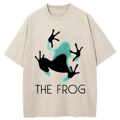 Tokyo-Tiger Frog Lying On Clothes Washed T-Shirt