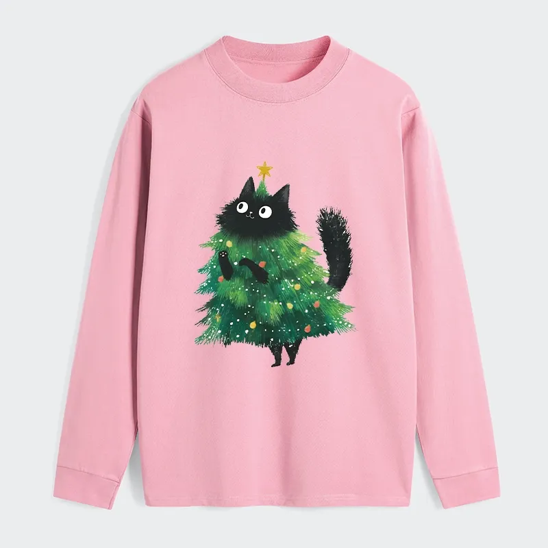 Tokyo-Tiger Christmas Tree Cat Japan Classic Long Sleeve T-Shirt