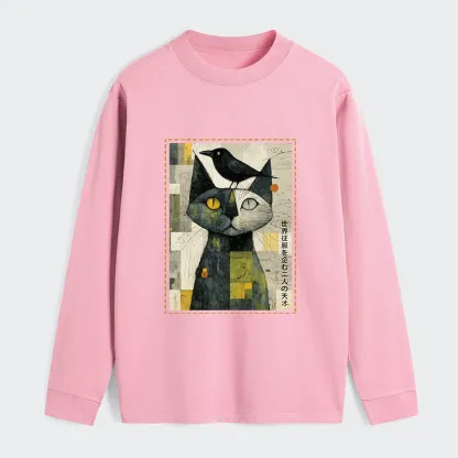 Tokyo-Tiger The Cat And The Crow Are Planning To Rule The World Classic Long Sleeve T-Shirt