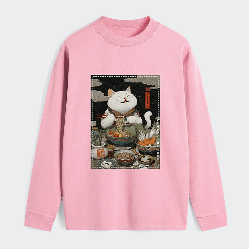 Tokyo-Tiger The Ramen-Loving Cat Classic Long Sleeve T-Shirt