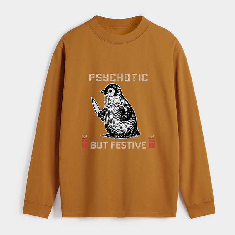 Tokyo-Tiger Overstimulated but Festive Christmas Classic Long Sleeve T-Shirt