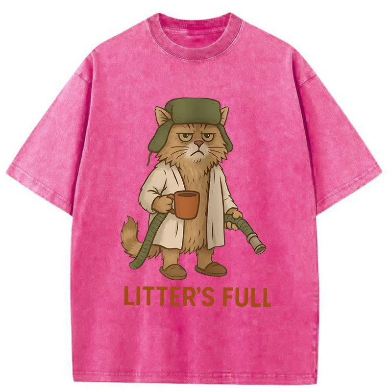 Tokyo-Tiger Litter Box Is Full Washed T-Shirt