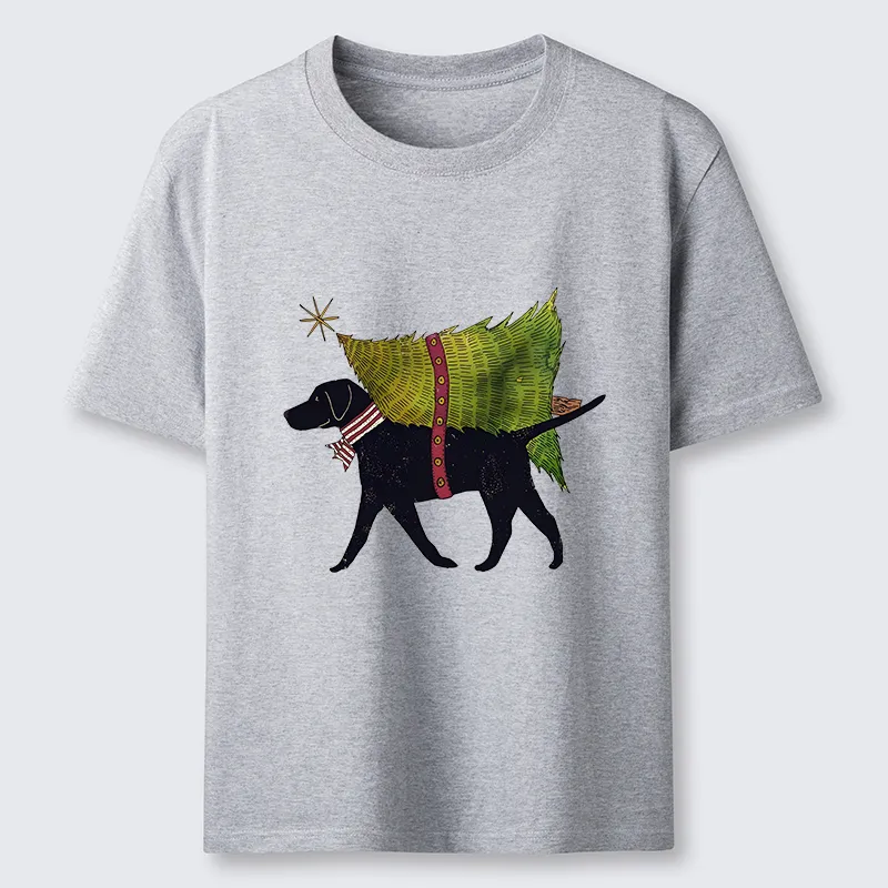 Tokyo-Tiger Dog Carrying Christmas Tree Classic T-Shirt