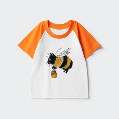 Tokyo-Tiger Catbee Funny Kids Raglan T-shirt