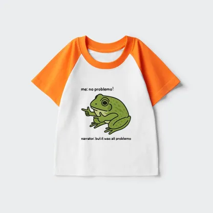 Tokyo-Tiger Stupid Frog Meme Kids Raglan T-shirt