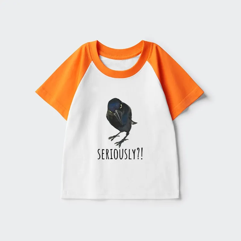 Tokyo-Tiger Raven's Question Kids Raglan T-shirt