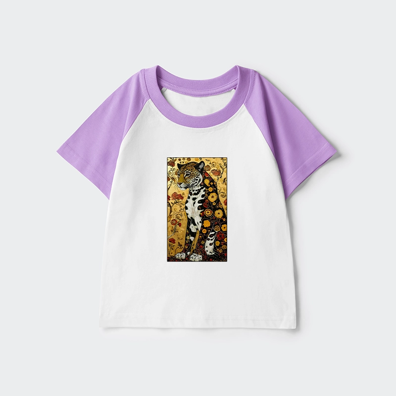 Tokyo-Tiger Magnificent Leopard Kids Raglan T-shirt