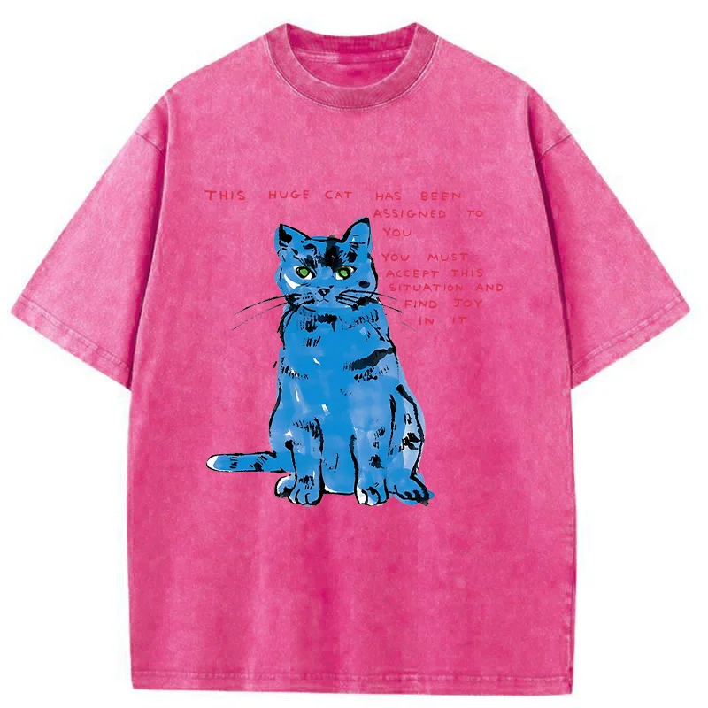 Tokyo-Tiger Accept This Giant Cat Washed T-Shirt