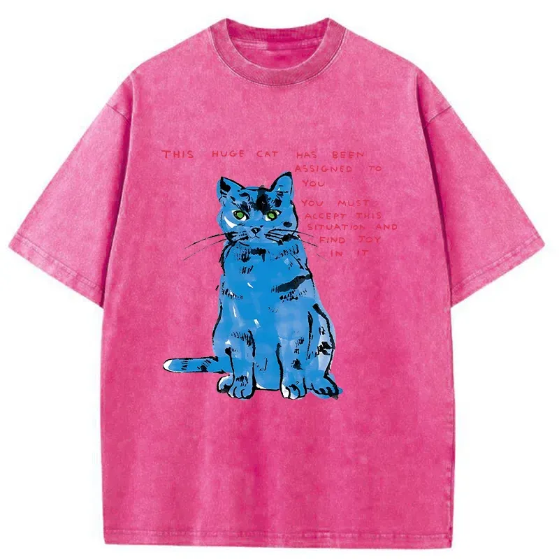 Tokyo-Tiger Accept This Giant Cat Washed T-Shirt