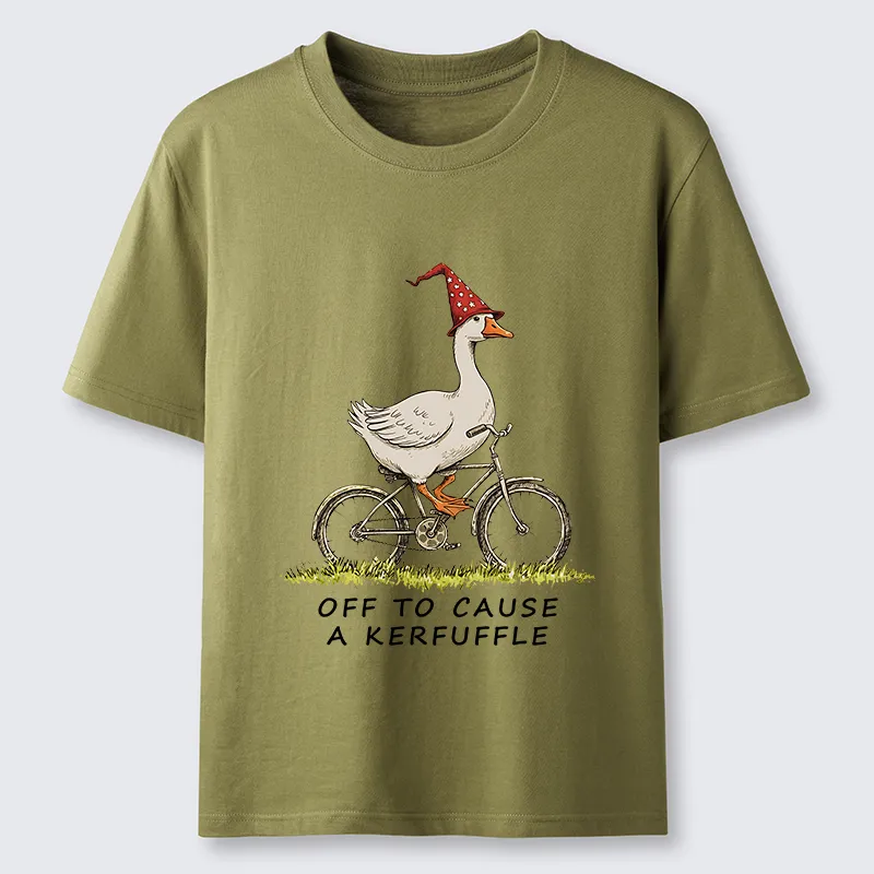 Tokyo-Tiger Stupid Goose Riding A Bicycle Classic T-Shirt