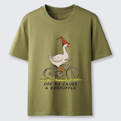 Tokyo-Tiger Stupid Goose Riding A Bicycle Classic T-Shirt