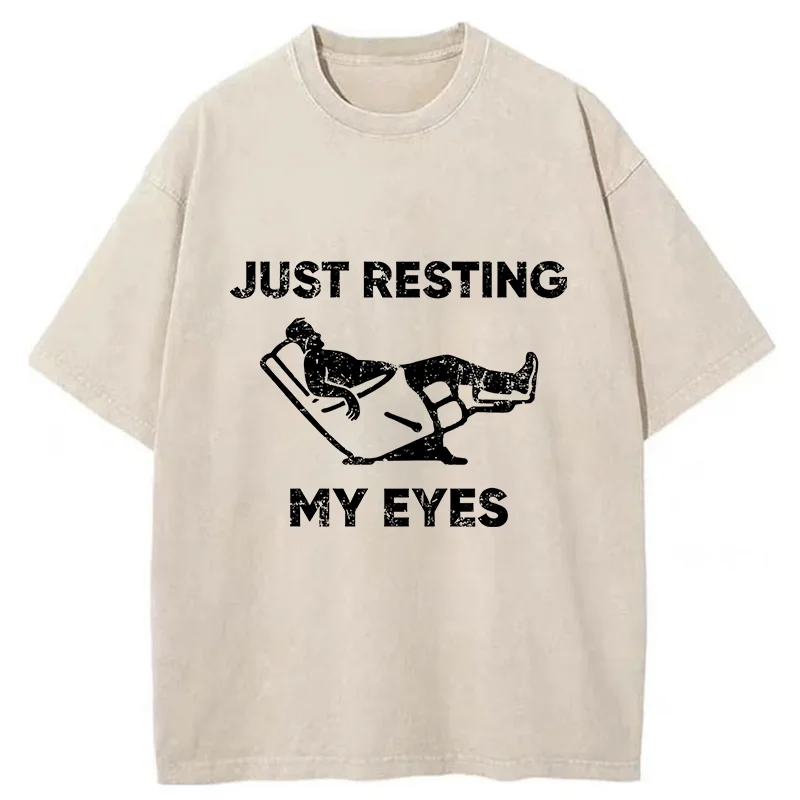 Tokyo-Tiger Give Your Eyes A Rest Washed T-Shirt