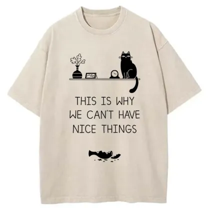 Tokyo-Tiger Because Of The Existence Of Cats Washed T-Shirt