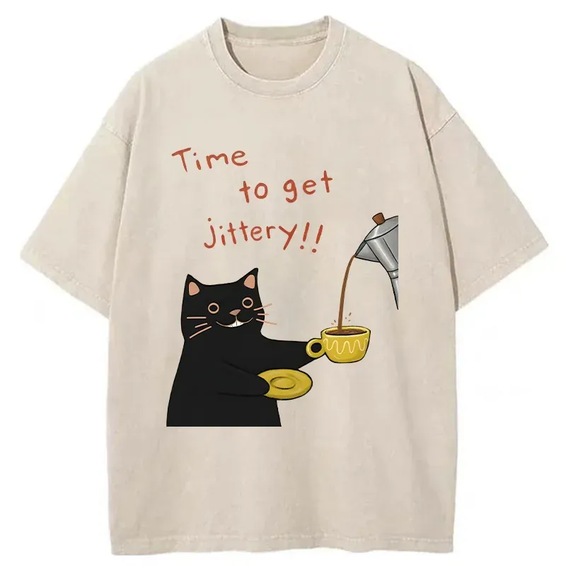 Tokyo-Tiger Time To Get Jittery Washed T-Shirt Sale