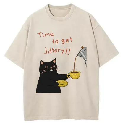 Tokyo-Tiger Time To Get Jittery Washed T-Shirt