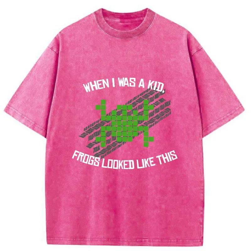 Tokyo-Tiger Frog Compressed Into 2D Washed T-Shirt