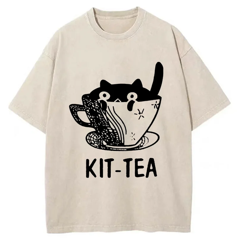 Tokyo-Tiger Kit-Tea Washed T-Shirt
