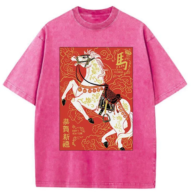 Tokyo-Tiger 2026 Year Of The Horse Washed T-Shirt