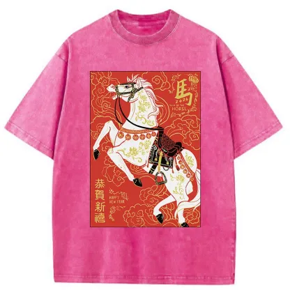 Tokyo-Tiger 2026 Year Of The Horse Washed T-Shirt
