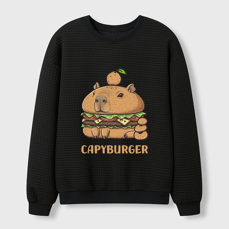Tokyo-Tiger Capyburger Waffle Sweatshirt