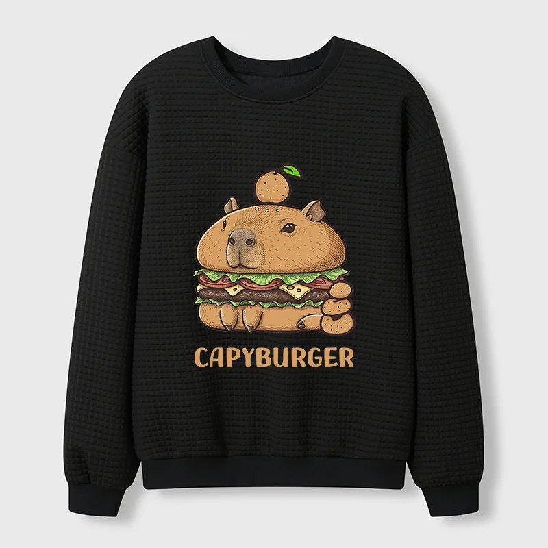 Tokyo-Tiger Capyburger Waffle Sweatshirt