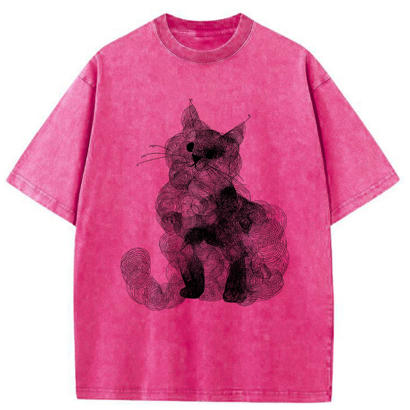 Tokyo-Tiger Whorls Of A Cat Washed T-Shirt