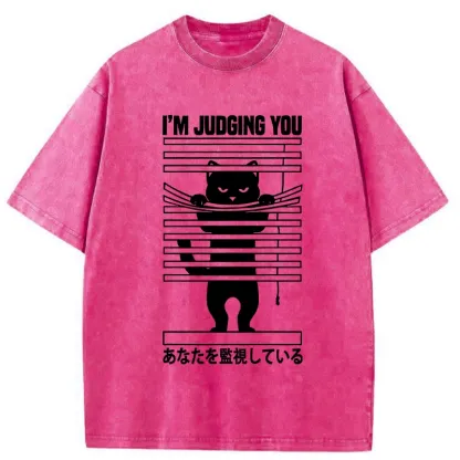 Tokyo-Tiger I'm Judging You Washed T-Shirt