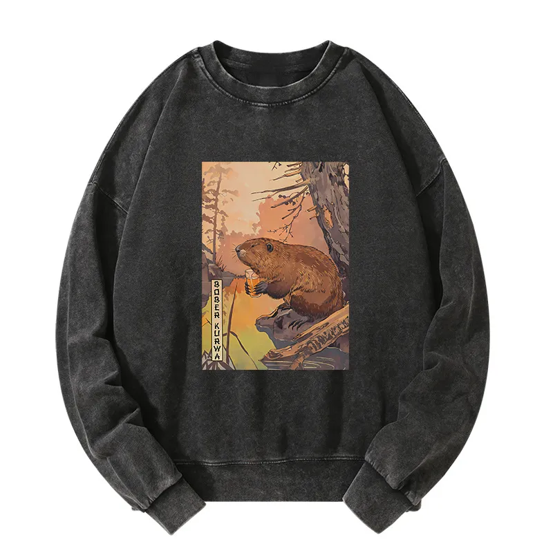 Tokyo-Tiger Beaver By The River Washed Sweatshirt