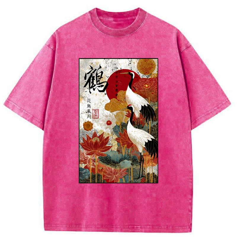 Tokyo-Tiger Under The Vermilion Sun Washed T-Shirt
