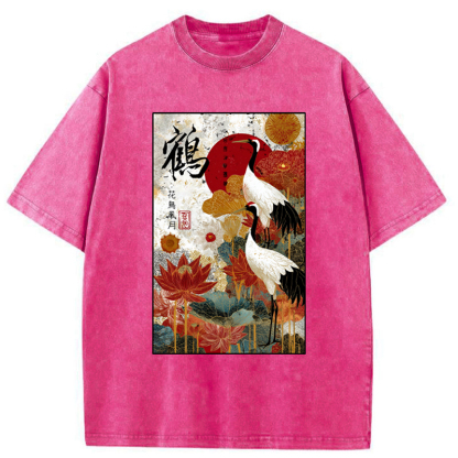 Tokyo-Tiger Under The Vermilion Sun Washed T-Shirt