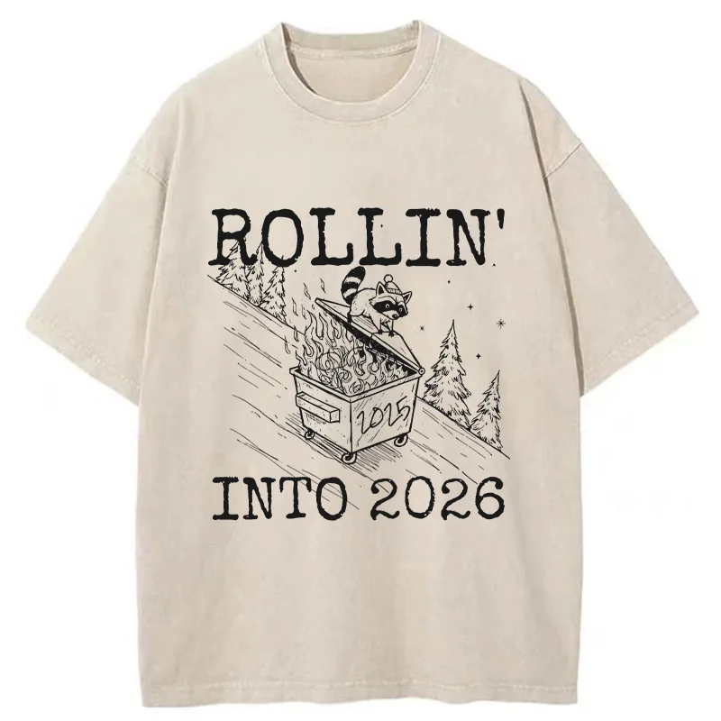 Tokyo-Tiger Rollin' Into 2026 Washed T-Shirt