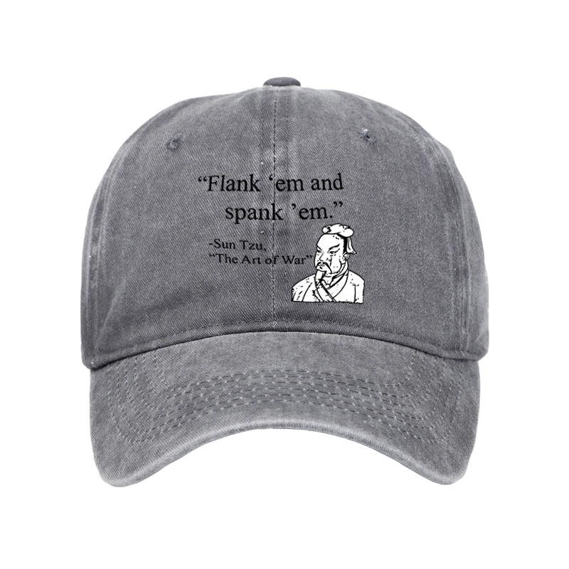 Tokyo-Tiger The Art Of War Funny Washed Cap