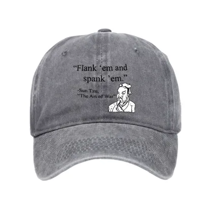 Tokyo-Tiger The Art Of War Funny Washed Cap