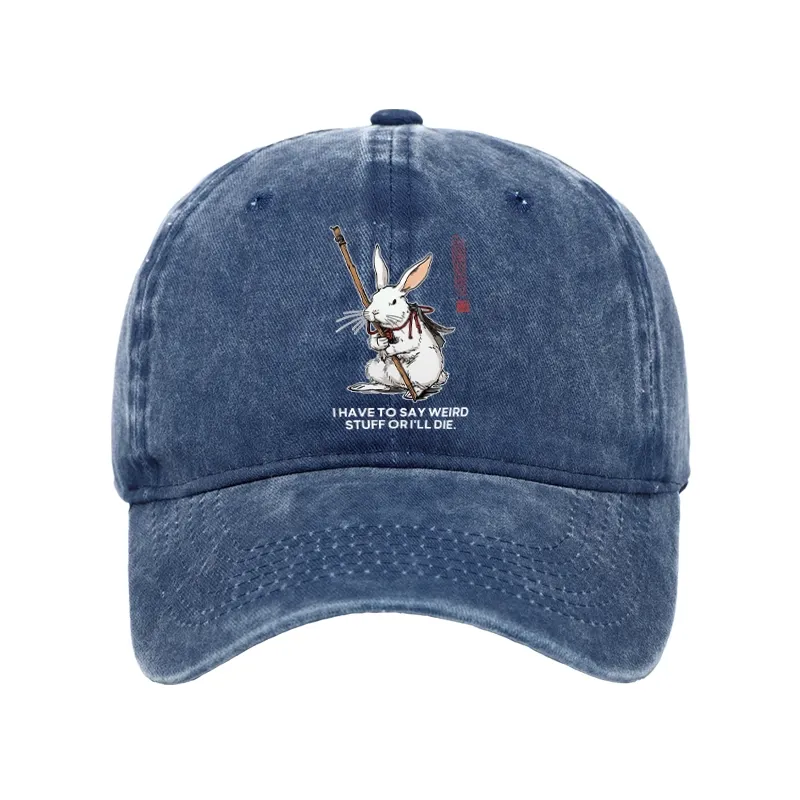 Tokyo-Tiger Rabbit Gotta Say Weird Stuff Or Die Washed Cap