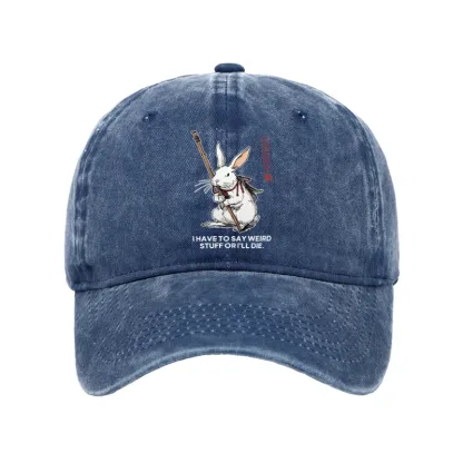 Tokyo-Tiger Rabbit Gotta Say Weird Stuff Or Die Washed Cap