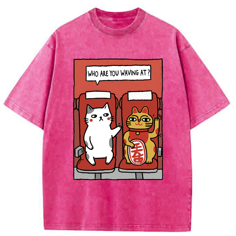 Tokyo-Tiger Who Are You Waving At Washed T-Shirt