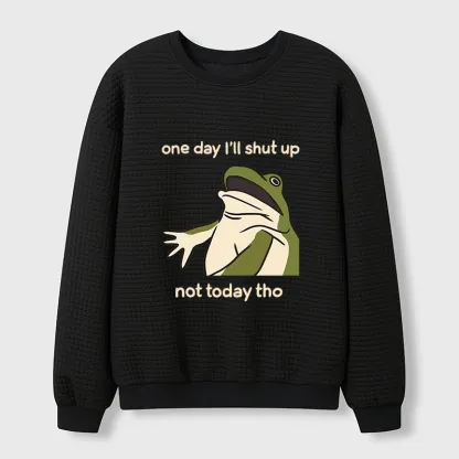 Tokyo-Tiger I Must Ramble On Today Waffle Sweatshirt