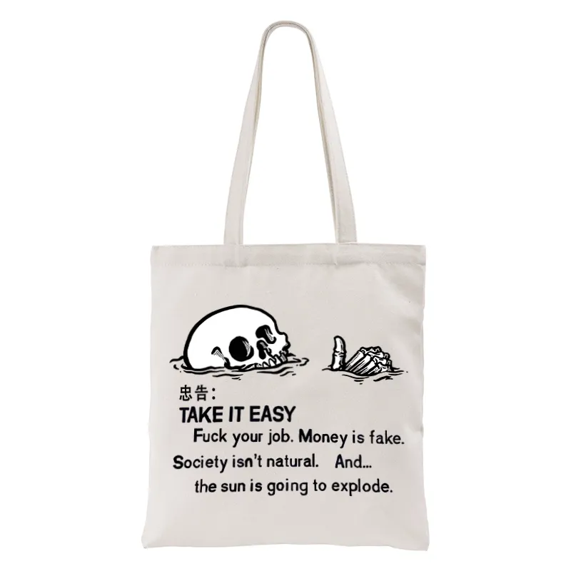 Tokyo-Tiger Skeleton Ridicule Tote Bag