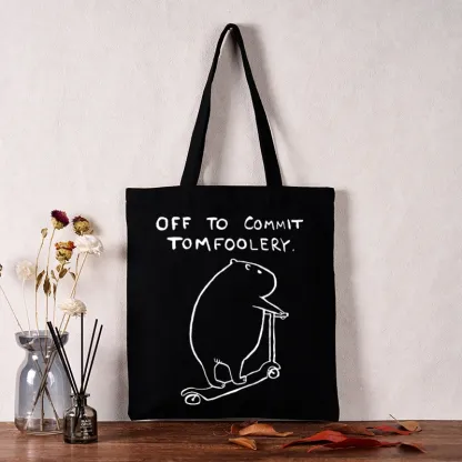 Tokyo-Tiger Capybara Is Ready To Do Something Bad Tote Bag