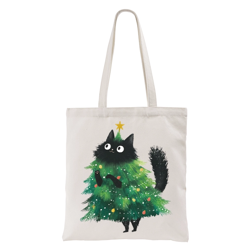 Tokyo-Tiger Christmas Tree Cat Japan Tote Bag