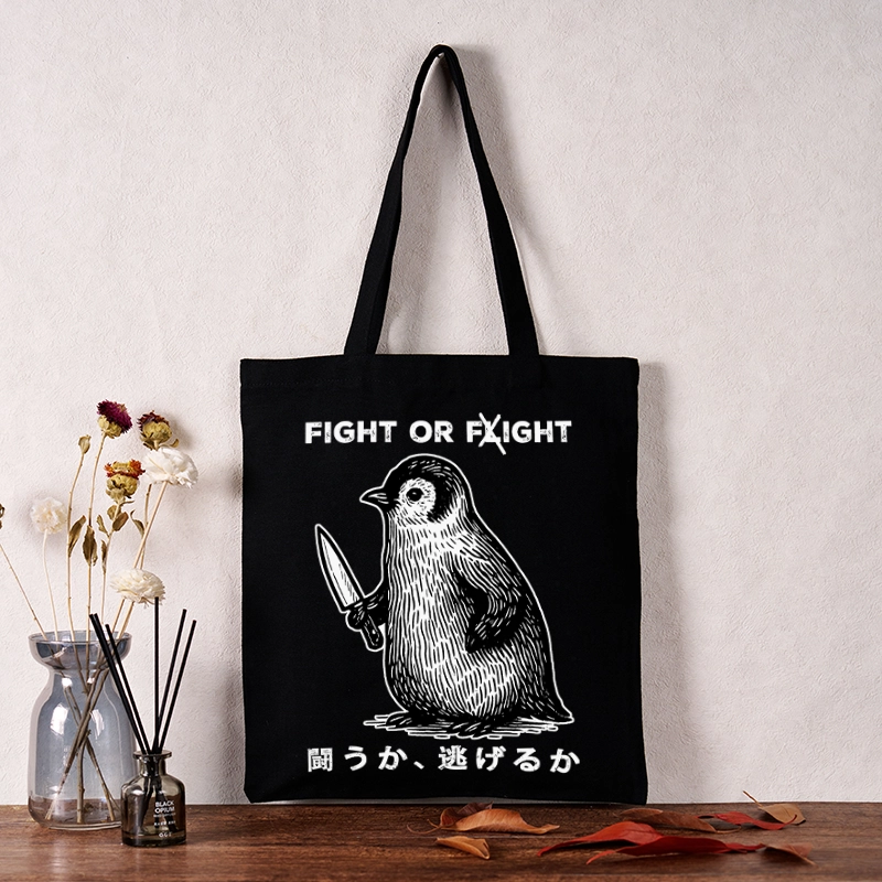 Tokyo-Tiger Funny Fight Or Flight Tote Bag
