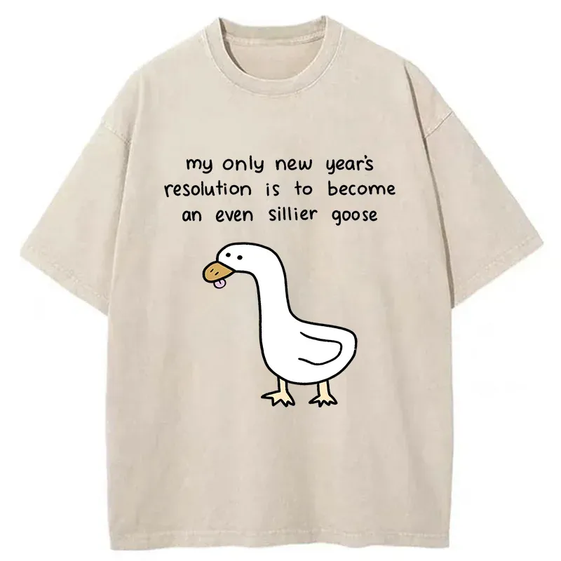 Tokyo-Tiger New Year's Resolutions Funny Washed T-Shirt Sale