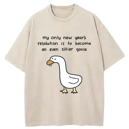 Tokyo-Tiger New Year's Resolutions Funny Washed T-Shirt