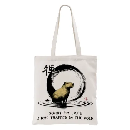Tokyo-Tiger Zen Capybara Was Trapped In The Void Tote Bag