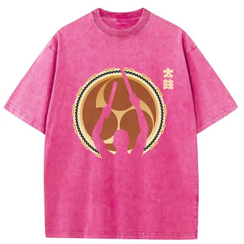 Tokyo-Tiger Japanese Drums Washed T-Shirt