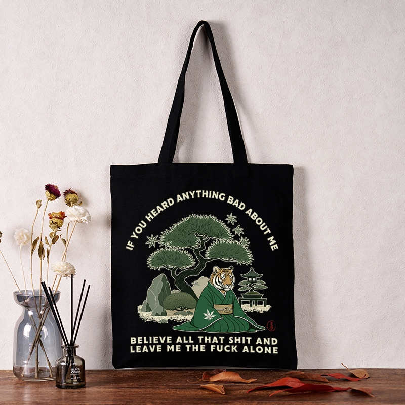 Tokyo-Tiger Funny Ukiyoe Tiger Samurai Zen Tote Bag