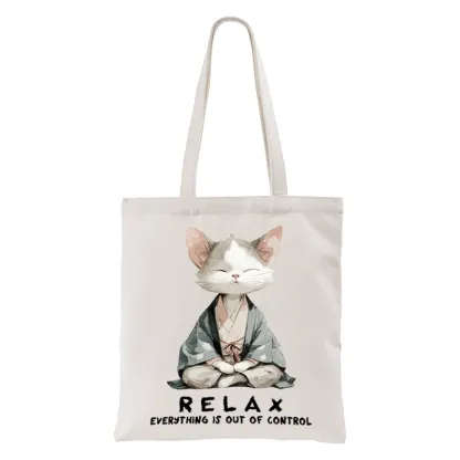 Tokyo-Tiger Zen Cat Relaxation，Everything's Out Of Control Tote Bag