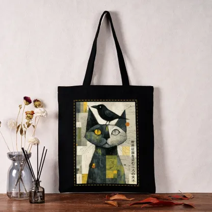 Tokyo-Tiger The Cat And The Crow Are Planning To Rule The World Tote Bag