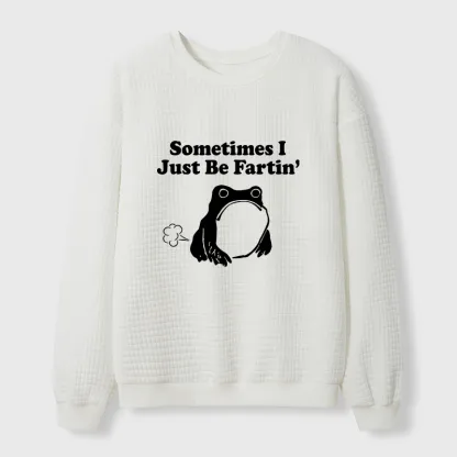 Tokyo-Tiger Farting Frog Japanese Waffle Sweatshirt