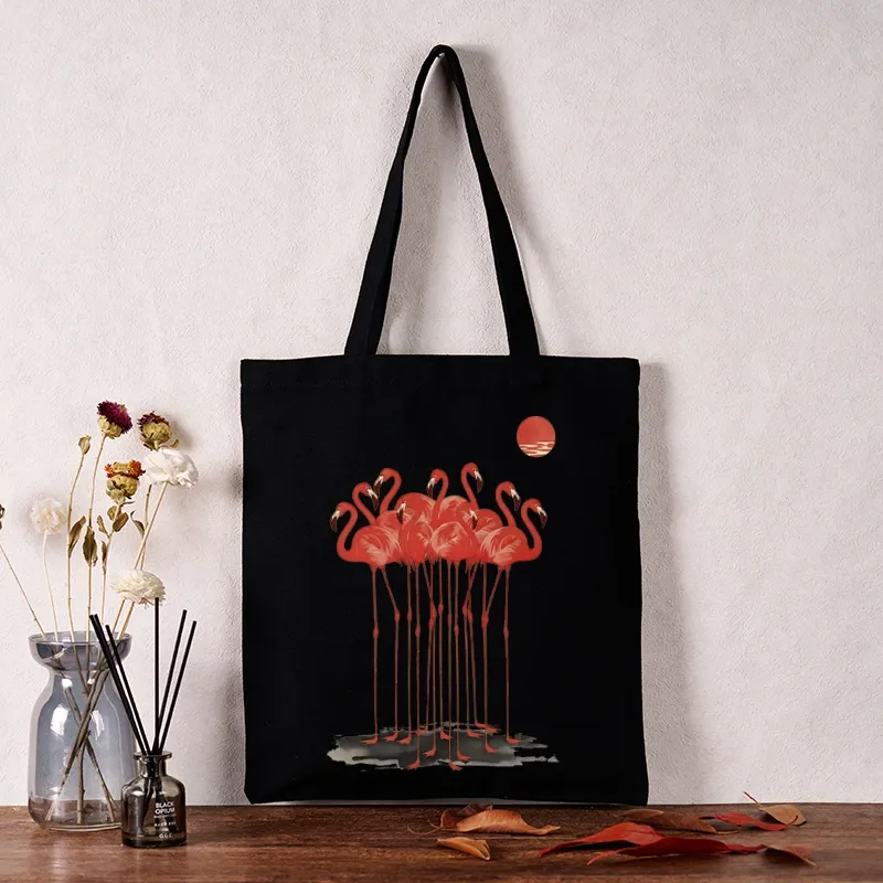 Tokyo-Tiger Flamingos at Dusk Tote Bag